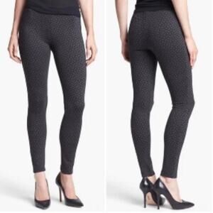 Joie Gray Keena Pattern Leggings Heather Charcoal w/Caviar Size Medium